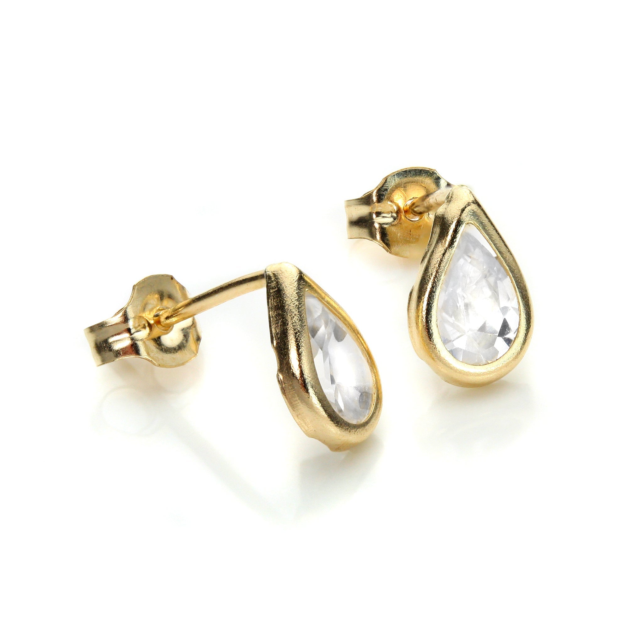9ct Yellow Gold Birthstone Stud Earrings