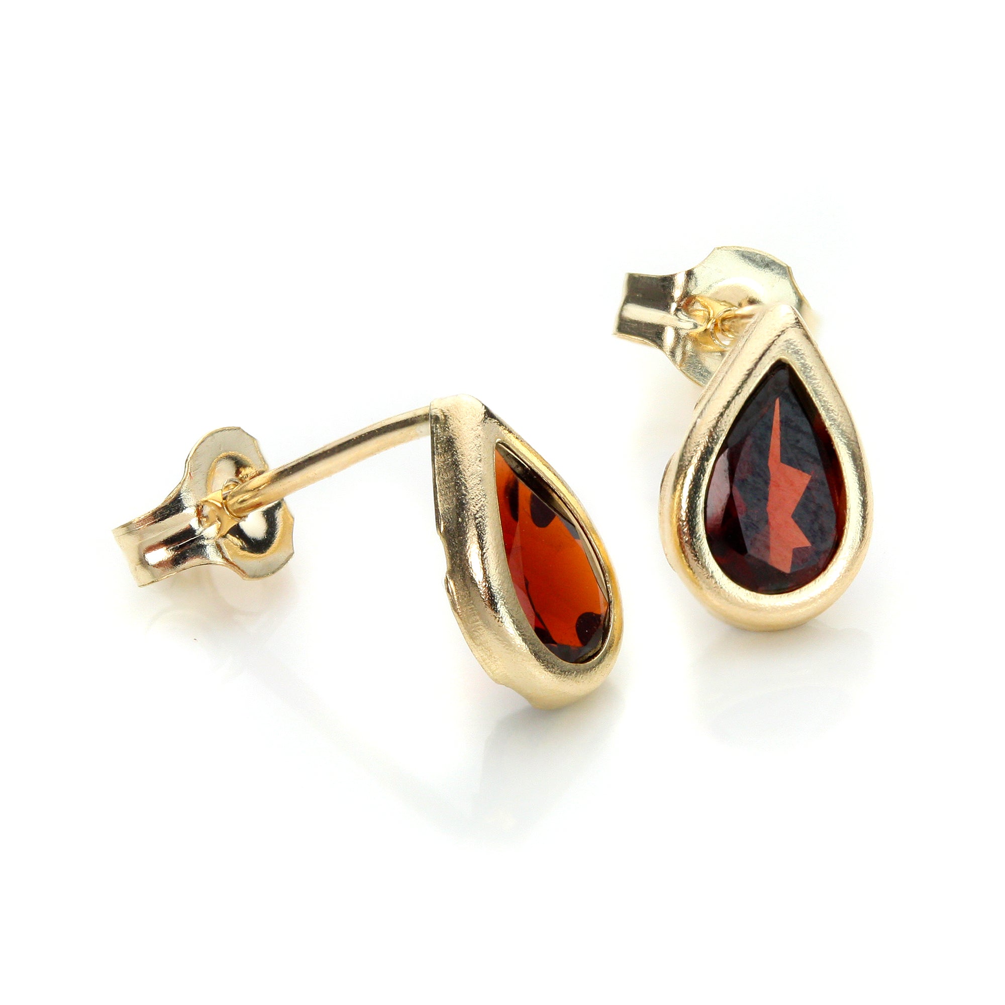 9ct Yellow Gold Birthstone Stud Earrings