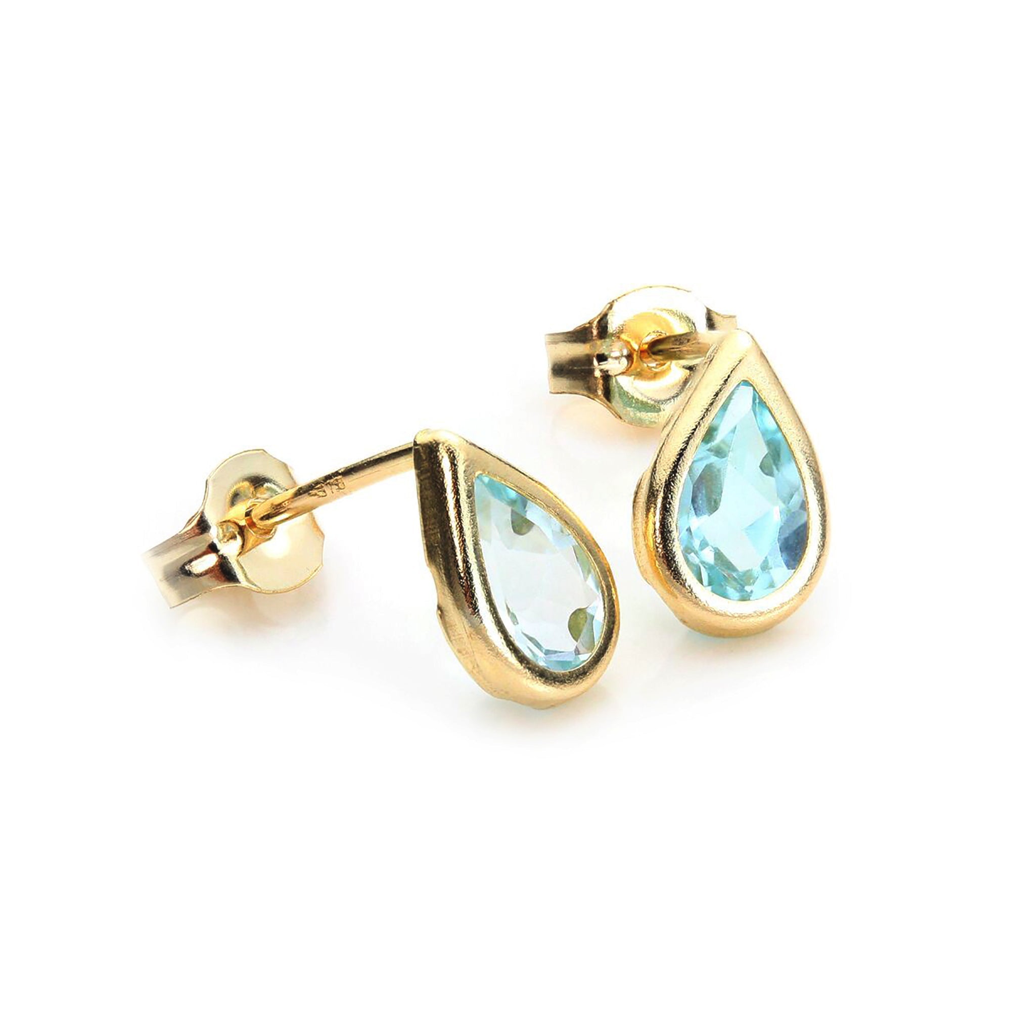 9ct Yellow Gold Birthstone Stud Earrings
