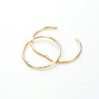 9ct Yellow Gold Diamond Cut Hinged Hoop Earrings