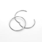 Sterling Silver Hinged Hoop Earrings