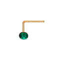 9ct Yellow Gold Crystal 2mm Nose Stud