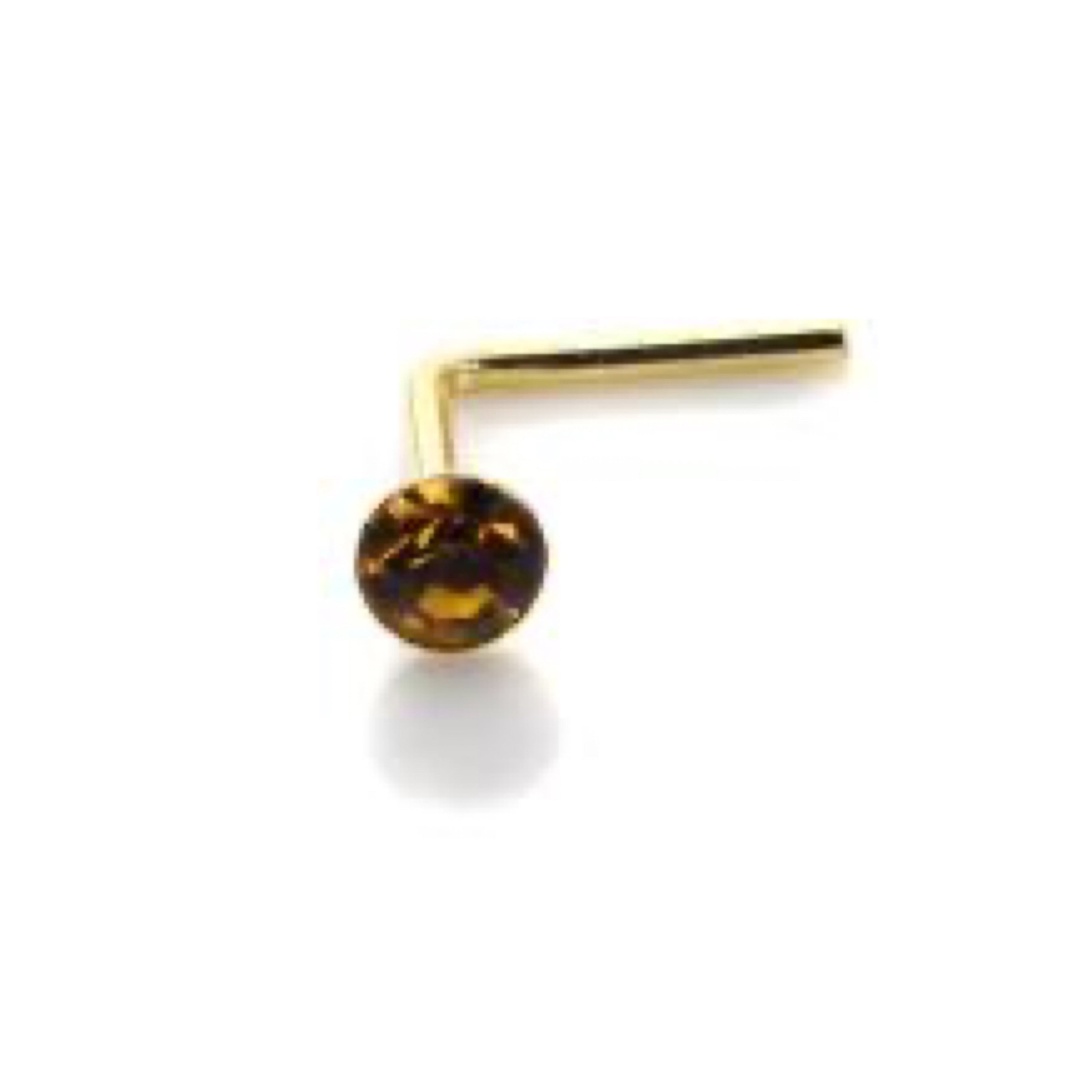 9ct Yellow Gold Crystal 2mm Nose Stud