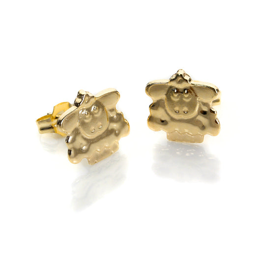 9ct Yellow Gold Sheep Stud Earrings