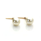 Andralok 9ct Yellow Gold Simulated Pearl Stud Earrings