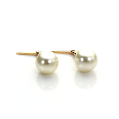 Andralok 9ct Yellow Gold Simulated Pearl Stud Earrings