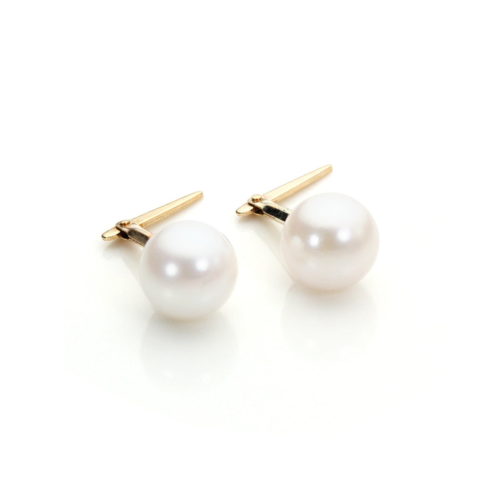 Andralok 9ct Yellow Gold Cultured Pearl June Birthstone Stud Earrings