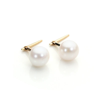 Andralok 9ct Yellow Gold Cultured Pearl June Birthstone Stud Earrings