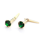 9ct Gold Andralok Stud Earrings with 3mm Crystal