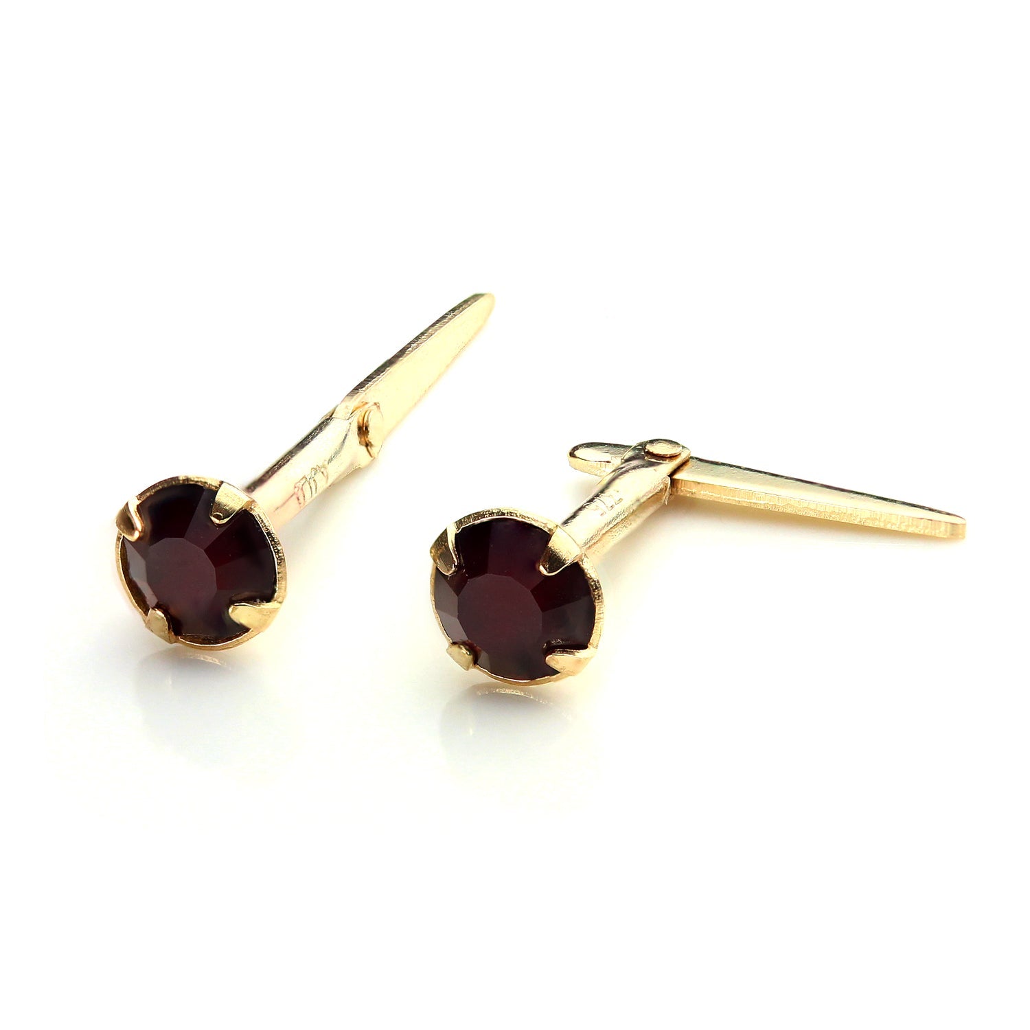 9ct Gold Andralok Stud Earrings with 3mm Crystal