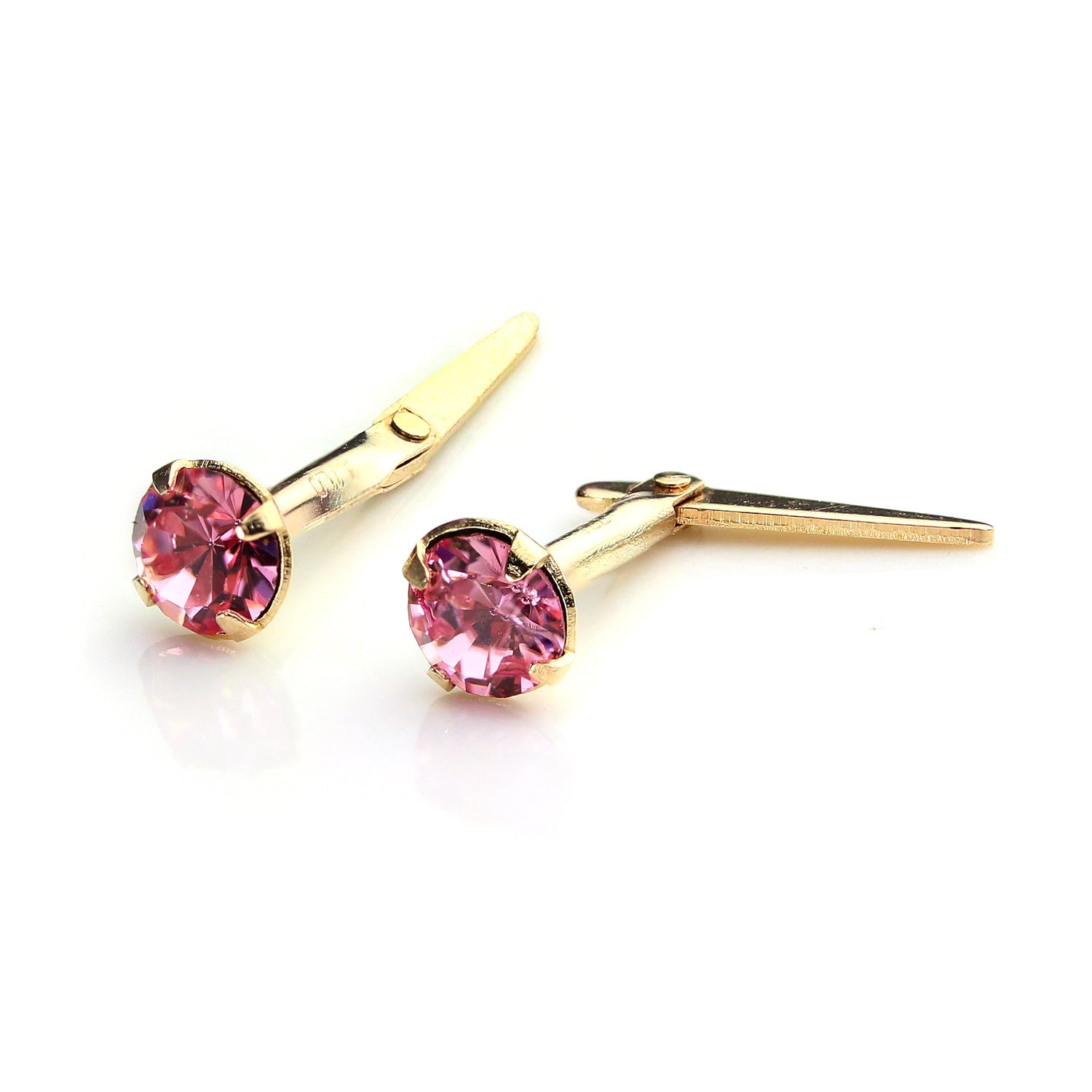 9ct Gold Andralok Stud Earrings with 3mm Crystal