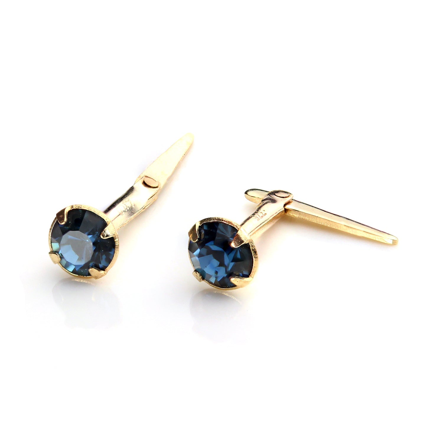 9ct Gold Andralok Stud Earrings with 3mm Crystal