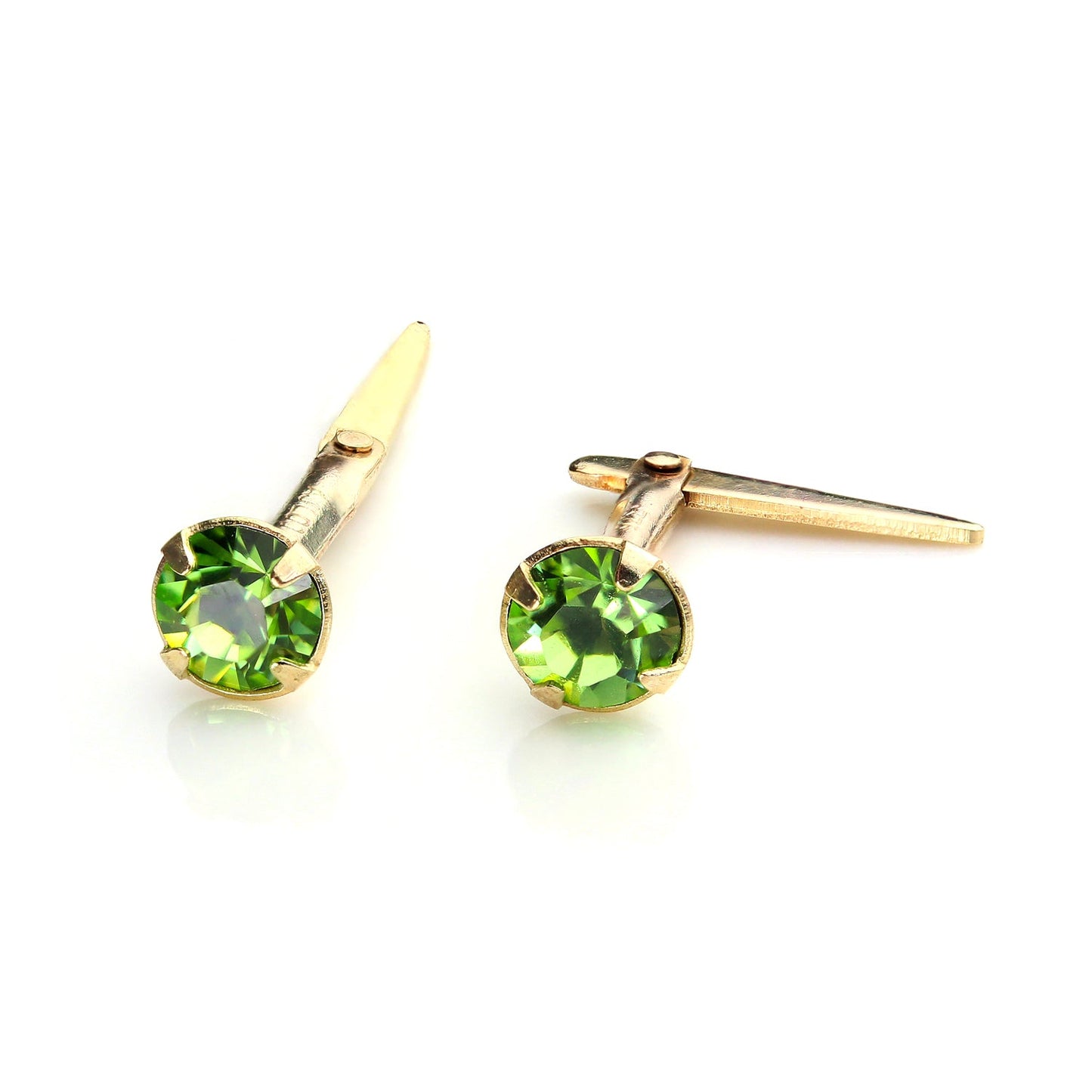 9ct Gold Andralok Stud Earrings with 3mm Crystal