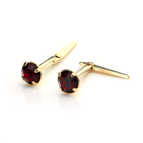 9ct Gold Andralok Stud Earrings with 3mm Crystal