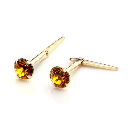9ct Gold Andralok Stud Earrings with 3mm Crystal