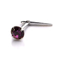 Sterling Silver Andralok Nose Stud with 3mm Crystal