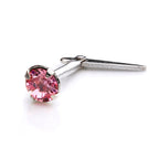 Sterling Silver Andralok Nose Stud with 3mm Crystal