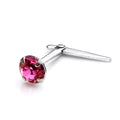 Sterling Silver Andralok Nose Stud with 3mm Crystal