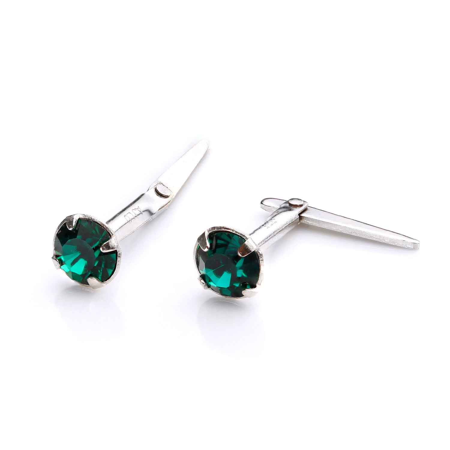 Sterling Silver Andralok Stud Earrings with 3mm Crystal