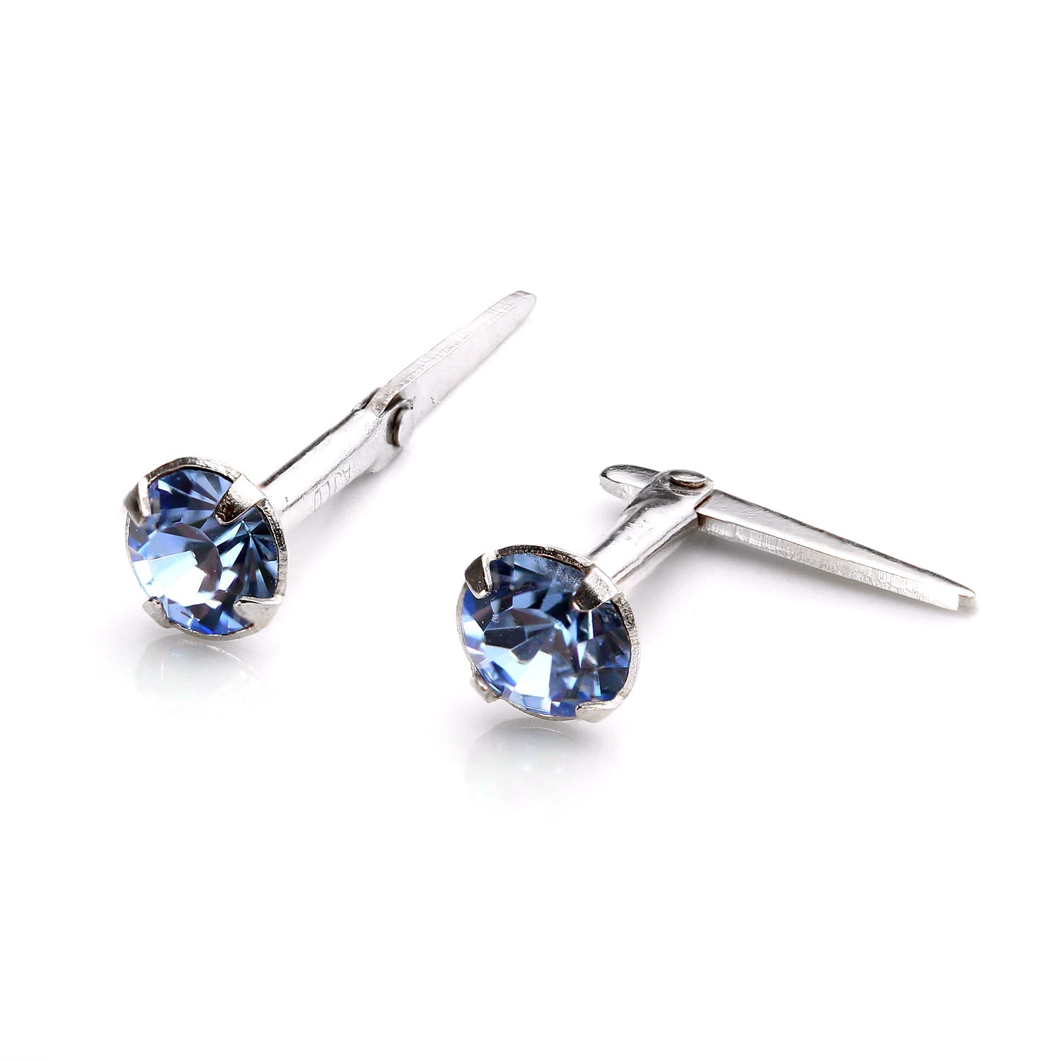 Sterling Silver Andralok Stud Earrings with 3mm Crystal