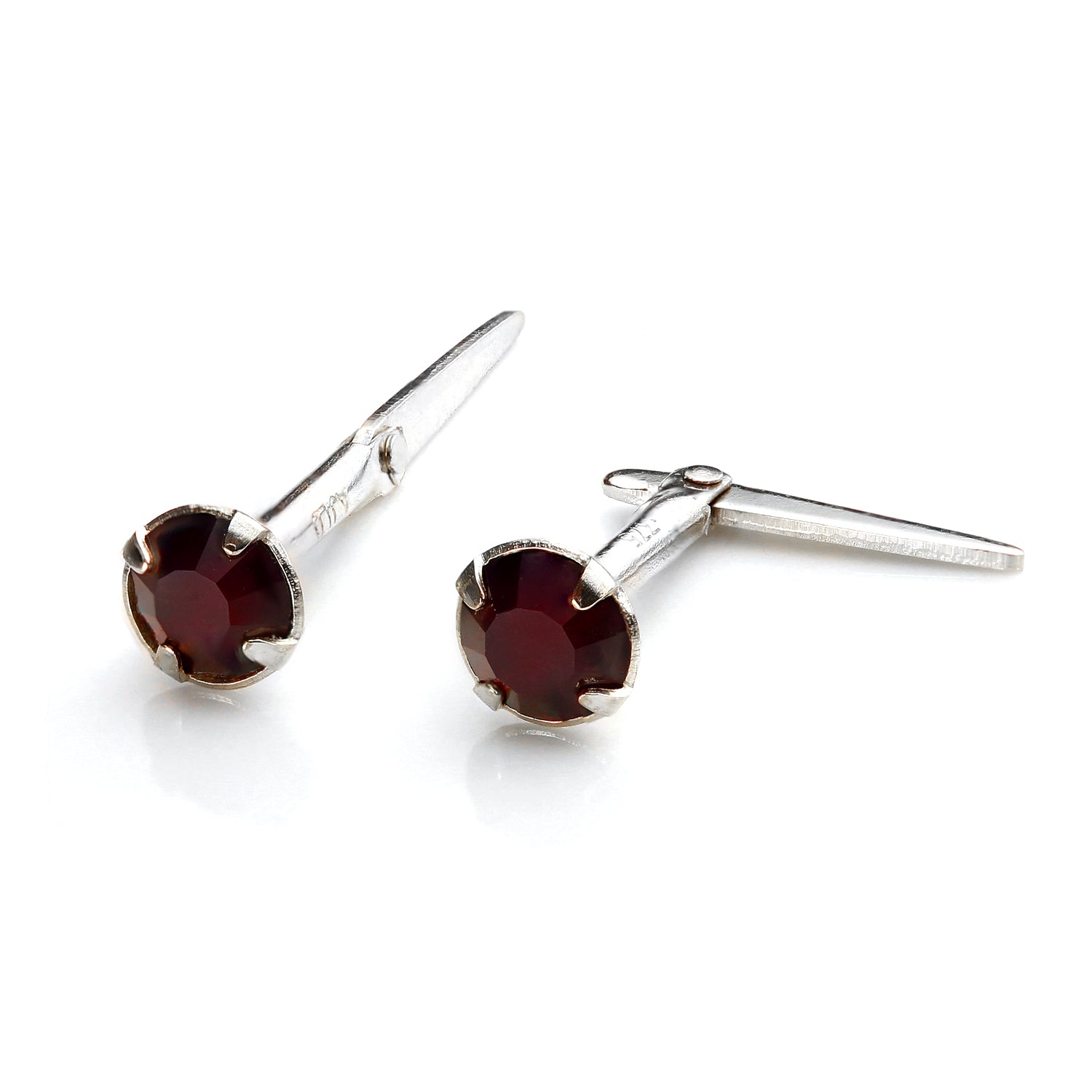 Sterling Silver Andralok Stud Earrings with 3mm Crystal