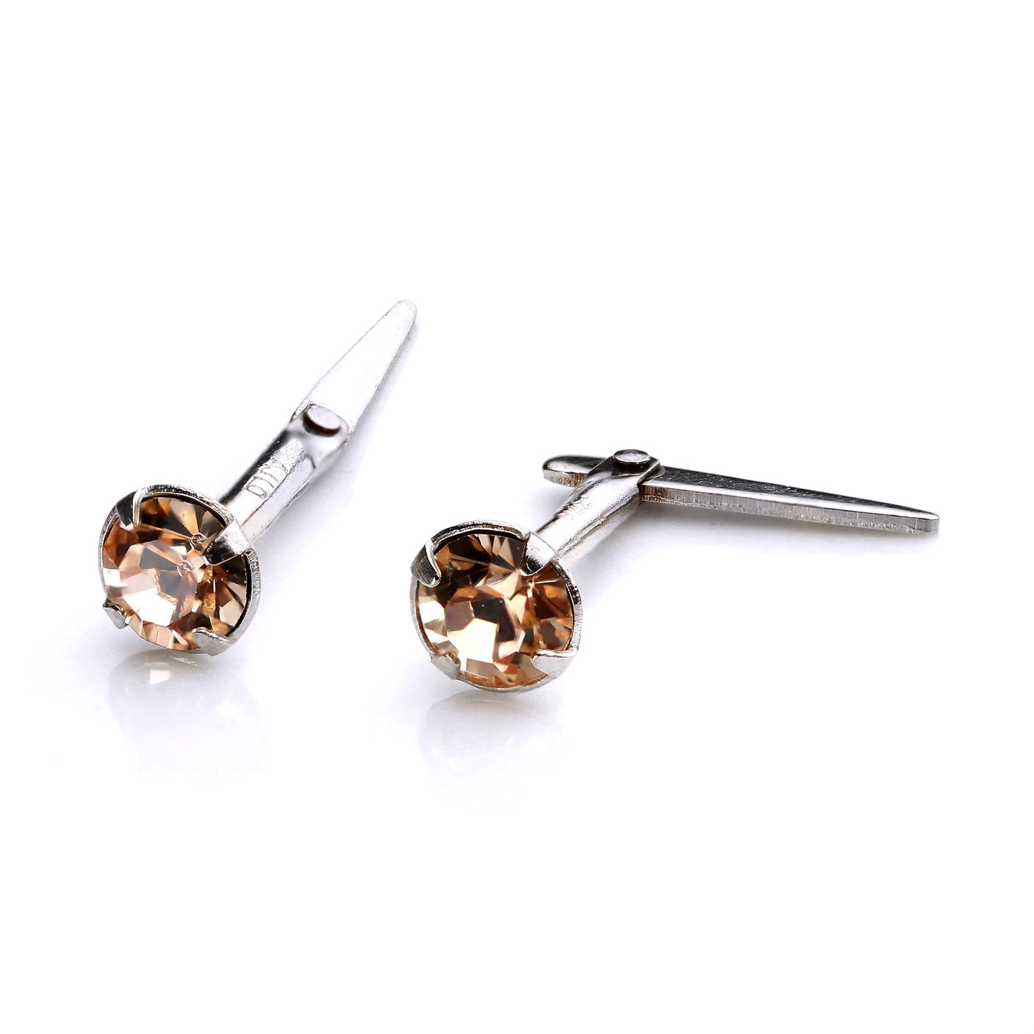 Sterling Silver Andralok Stud Earrings with 3mm Crystal