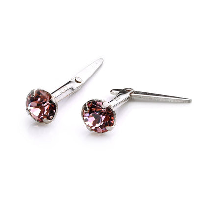 Sterling Silver Andralok Stud Earrings with 3mm Crystal