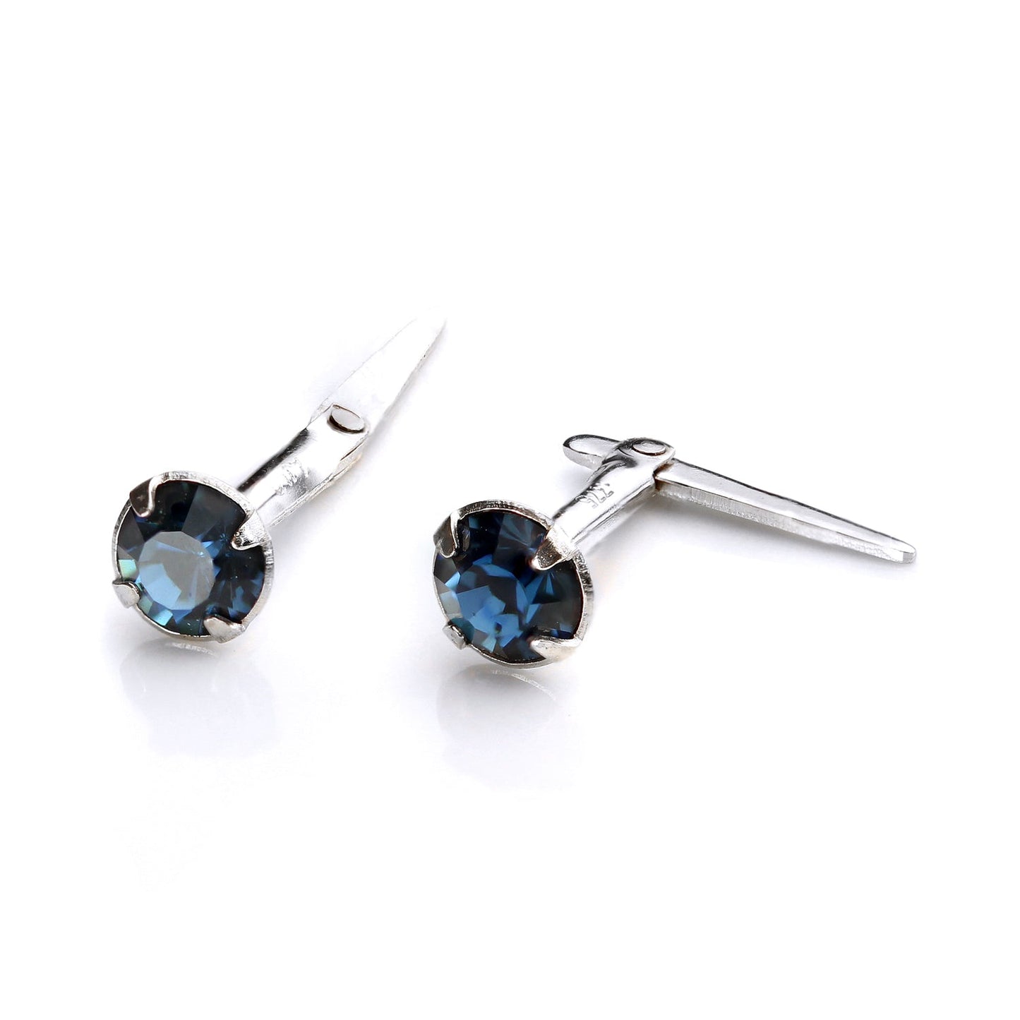 Sterling Silver Andralok Stud Earrings with 3mm Crystal