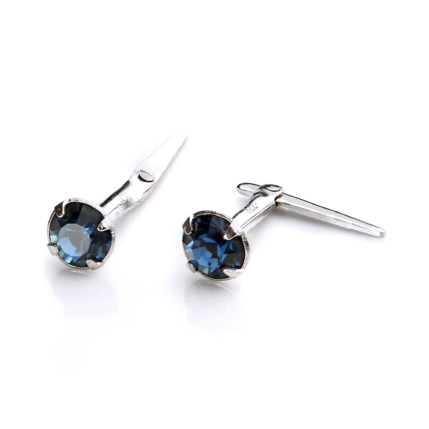 Sterling Silver Andralok Stud Earrings with 3mm Crystal