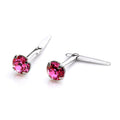 Sterling Silver Andralok Stud Earrings with 3mm Crystal