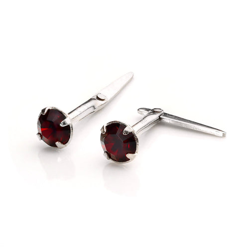 Sterling Silver Andralok Stud Earrings with 3mm Crystal