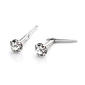 Sterling Silver Andralok Stud Earrings with 3mm Crystal