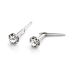 Sterling Silver Andralok Stud Earrings with 3mm Crystal