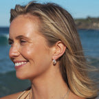 Sterling Silver Interlocking Double Twist Rope Creole Hoop Earrings