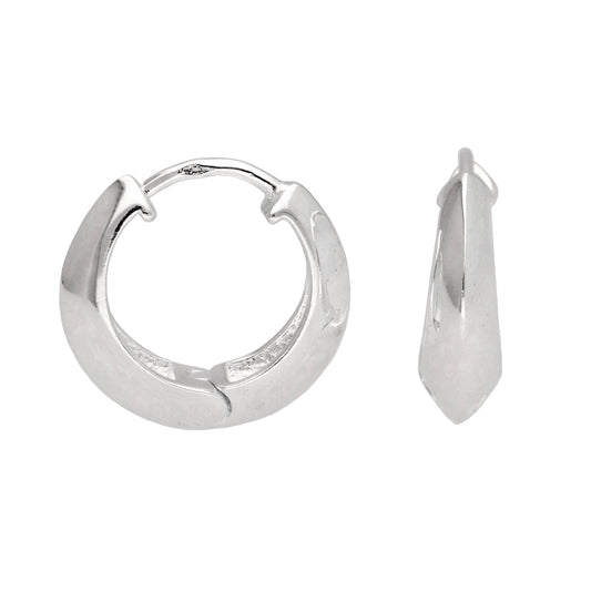 Sterling Silver Chunky Hoop Earrings