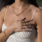 Gold Plated Sterling Silver T-Bar Paperclip Ball Chain Necklace