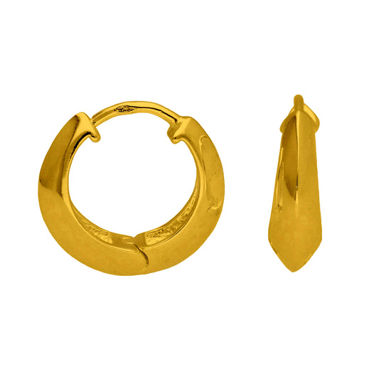 Gold Plated Sterling Silver Chunky Hoop Earrings
