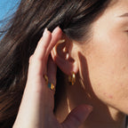 Gold Plated Sterling Silver Chunky Hoop Earrings