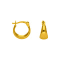 Gold Plated Sterling Silver Small Chunky Creole Hoop Earrings