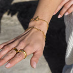 Gold Plated Sterling Silver Oval Belcher Bracelet - 7.5 Inches