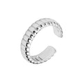 Adjustable Heavy Sterling Silver Ridged Texture Ring