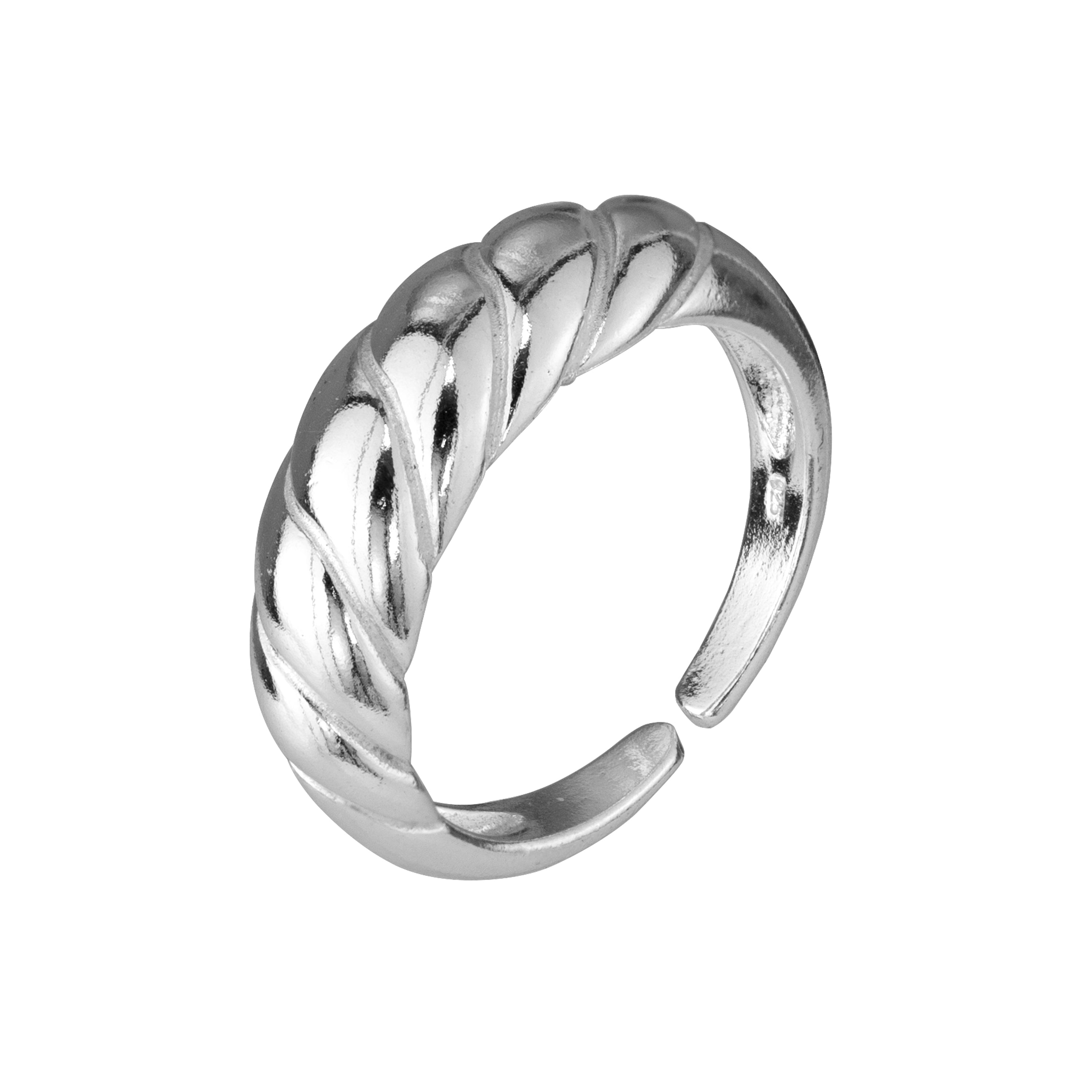 Twist Rope Rim Silver Adjustable Sterling Silver Twist Rope Ring | jewellerybox