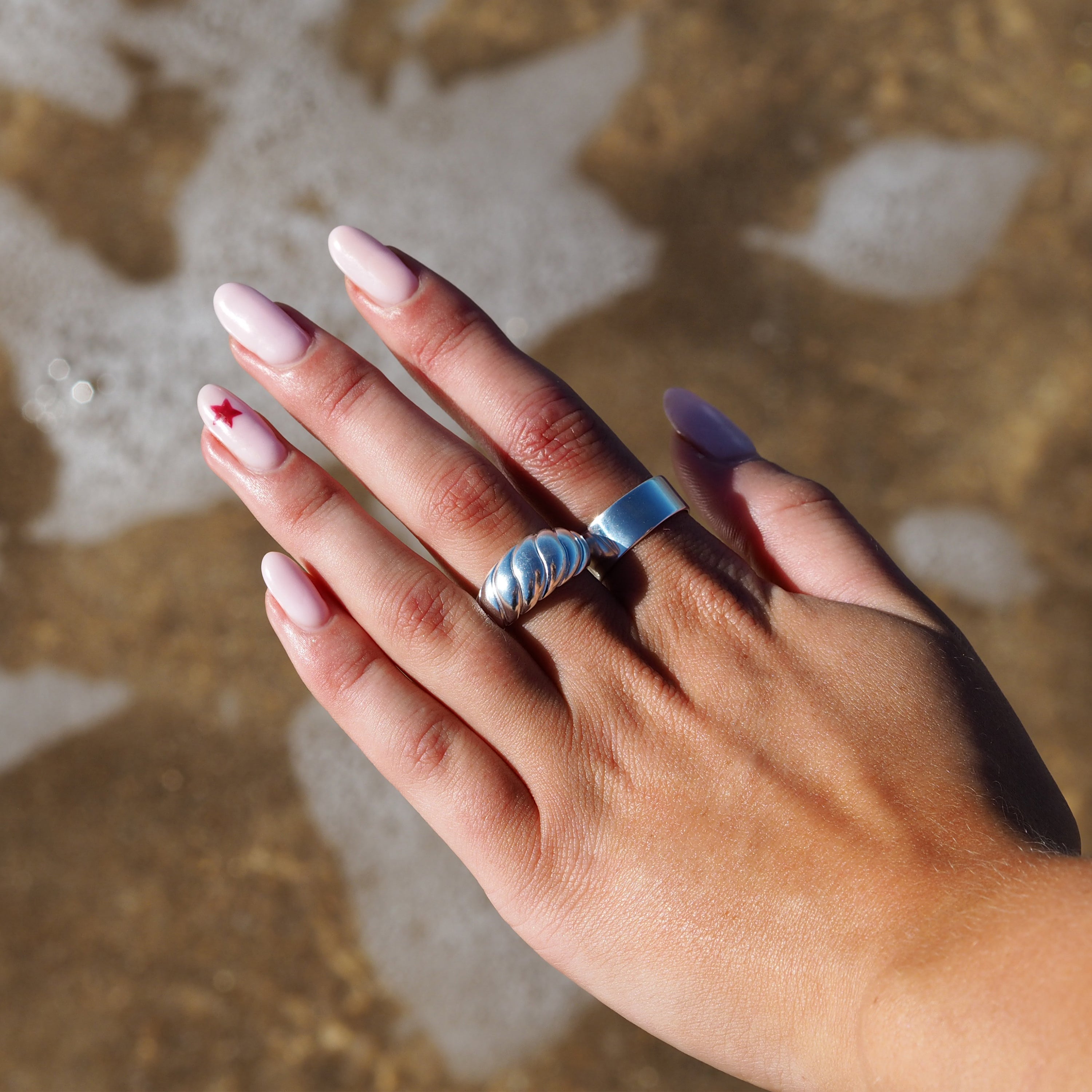 Adjustable Heavy Sterling Silver Chunky Twist Rope Ring