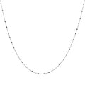 Fine Sterling Silver & Black Enamel Confetti Chain Necklace - 16 Inches