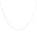 Fine Sterling Silver & White Enamel Confetti Chain Necklace - 16 Inches