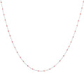 Fine Sterling Silver & Red Enamel Confetti Chain Necklace - 16 Inches
