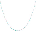 Fine Sterling Silver & Blue Enamel Confetti Chain Necklace - 16 Inches