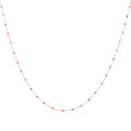 Fine Sterling Silver & Orange Enamel Confetti Chain Necklace - 16 Inches