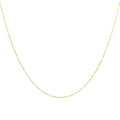 Fine Gold Plated Sterling Silver & White Enamel Confetti Chain Necklace - 16 Inches