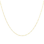 Fine Gold Plated Sterling Silver & White Enamel Confetti Chain Necklace - 16 Inches